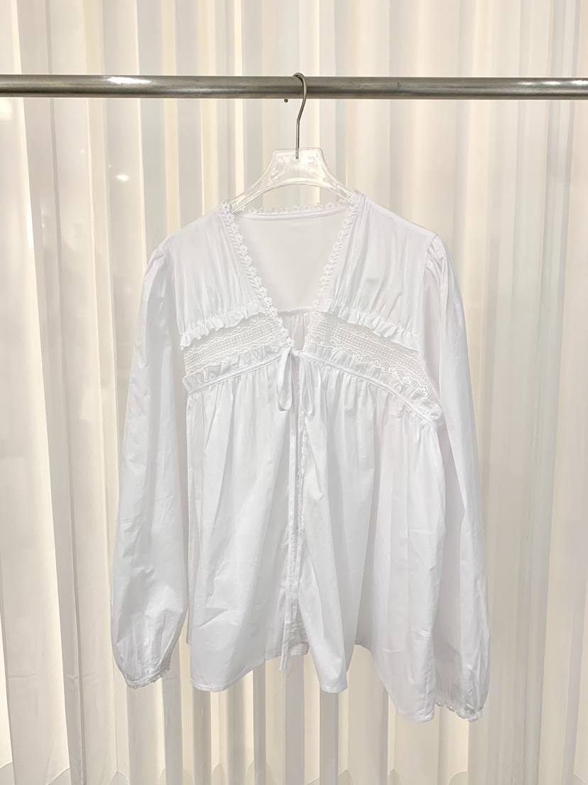 FABRIC韓國直郵女士新品職業推薦熱賣時尚休閑襯衫蕾絲衫FABRIC襯衫/蕾絲衫圖色2