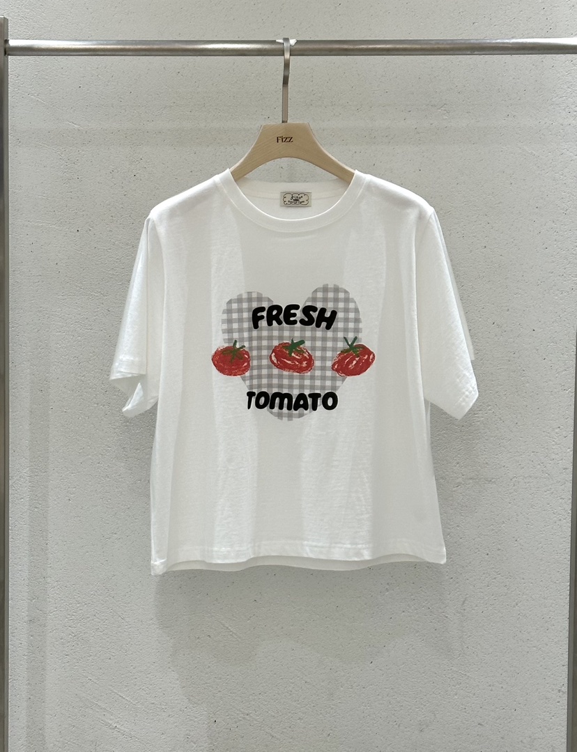 FIZZ韓國直郵實拍女裝新款職業推薦休閑時尚熱賣26春夏T恤FIZZT恤圖色1