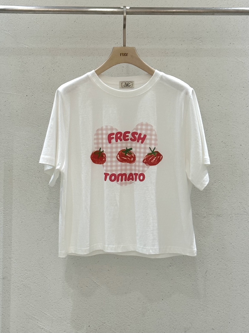 FIZZ韓國直郵實拍女裝新款職業推薦休閑時尚熱賣26春夏T恤FIZZT恤圖色2