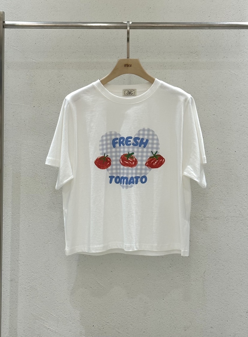 FIZZ韓國直郵實拍女裝新款職業推薦休閑時尚熱賣26春夏T恤FIZZT恤圖色3