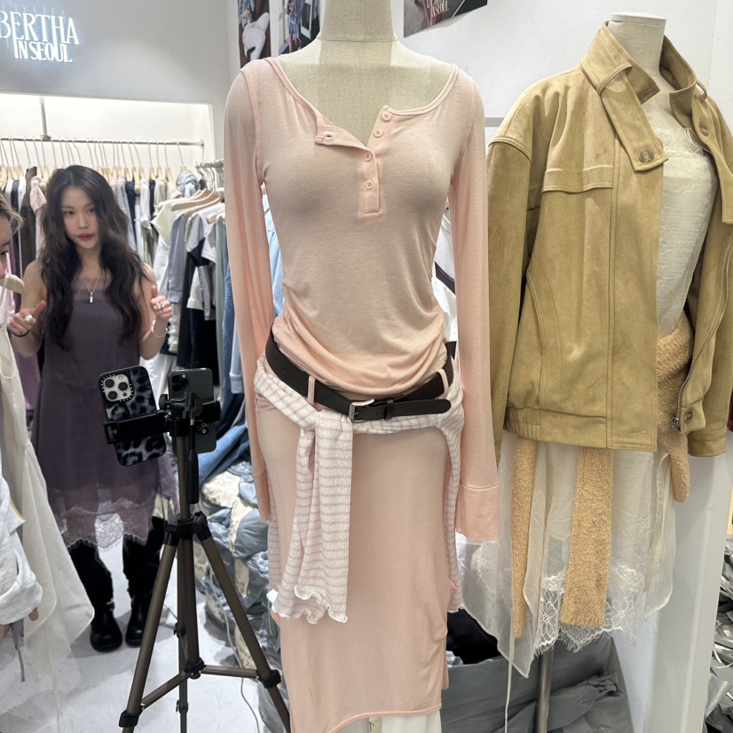 BERTHA韓國東大門直郵女裝新品推薦人氣職業連衣裙不含腰帶BERTHA連衣裙圖色2