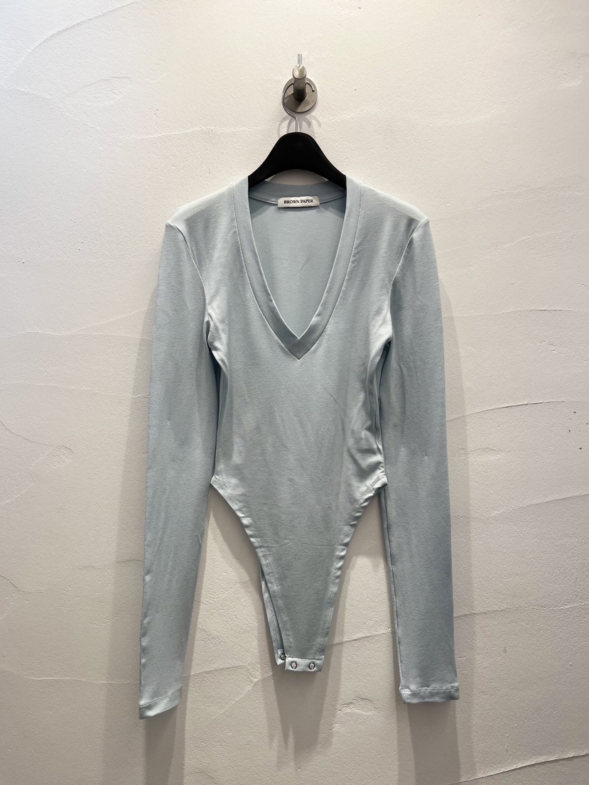 BROWN PAPER-S韓國直郵實拍女裝新品職業時尚長袖T恤V領BROWN PAPER-S長袖T恤圖色5