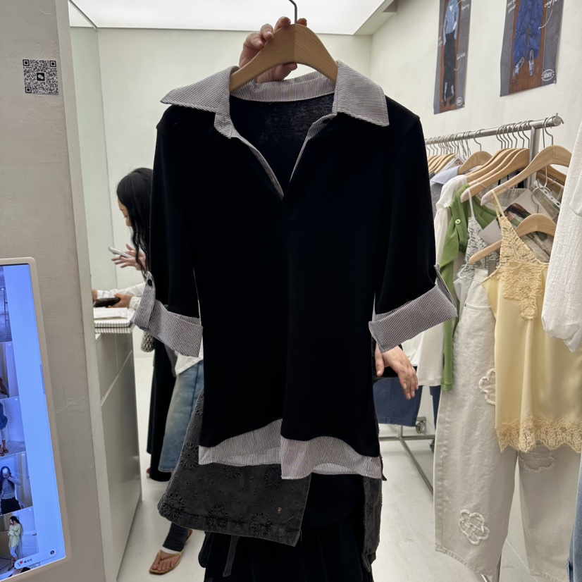 CHAV韓國東大門直郵女士新款職業人氣26春夏休閑時尚熱賣T恤CHAVT恤圖色3