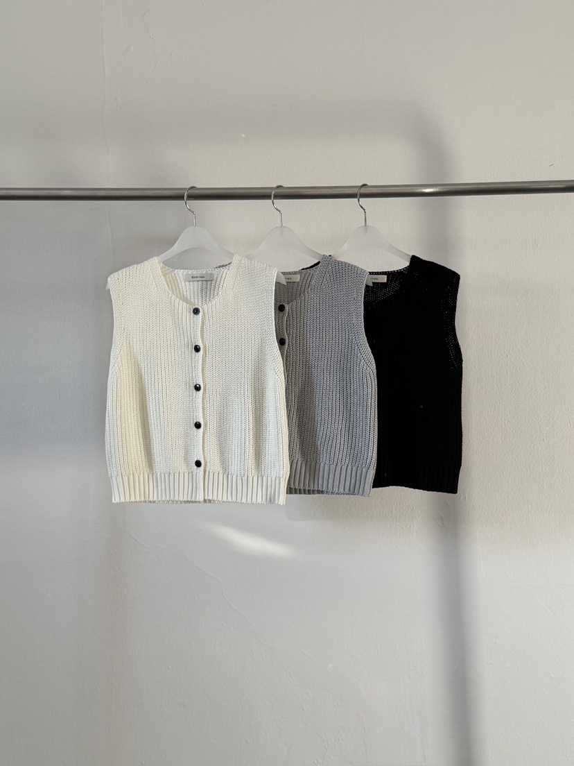 RIVER RAIN韓國直郵女士新款推薦休閑人氣26春夏馬甲開衫RIVER RAIN馬甲