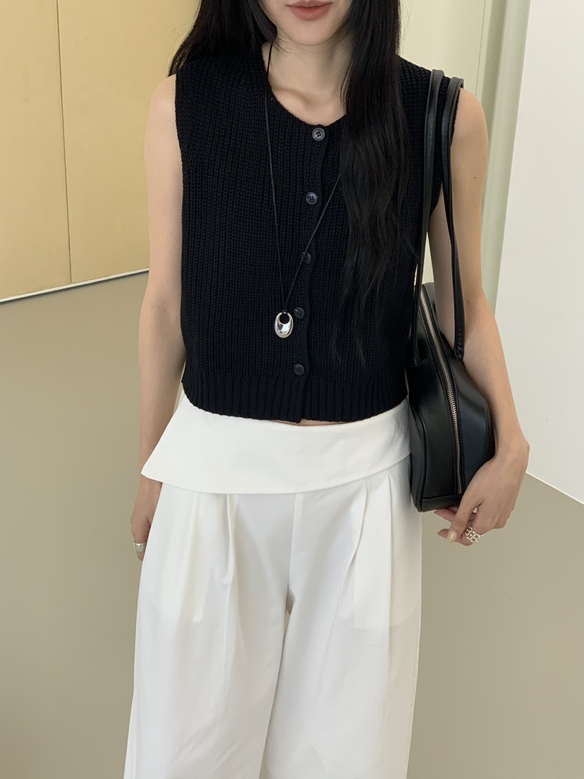 RIVER RAIN韓國直郵女士新款推薦休閑人氣26春夏馬甲開衫RIVER RAIN馬甲