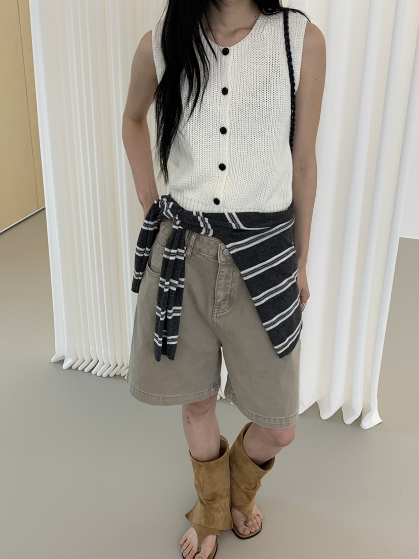 RIVER RAIN韓國直郵女士新款推薦休閑人氣26春夏馬甲開衫RIVER RAIN馬甲