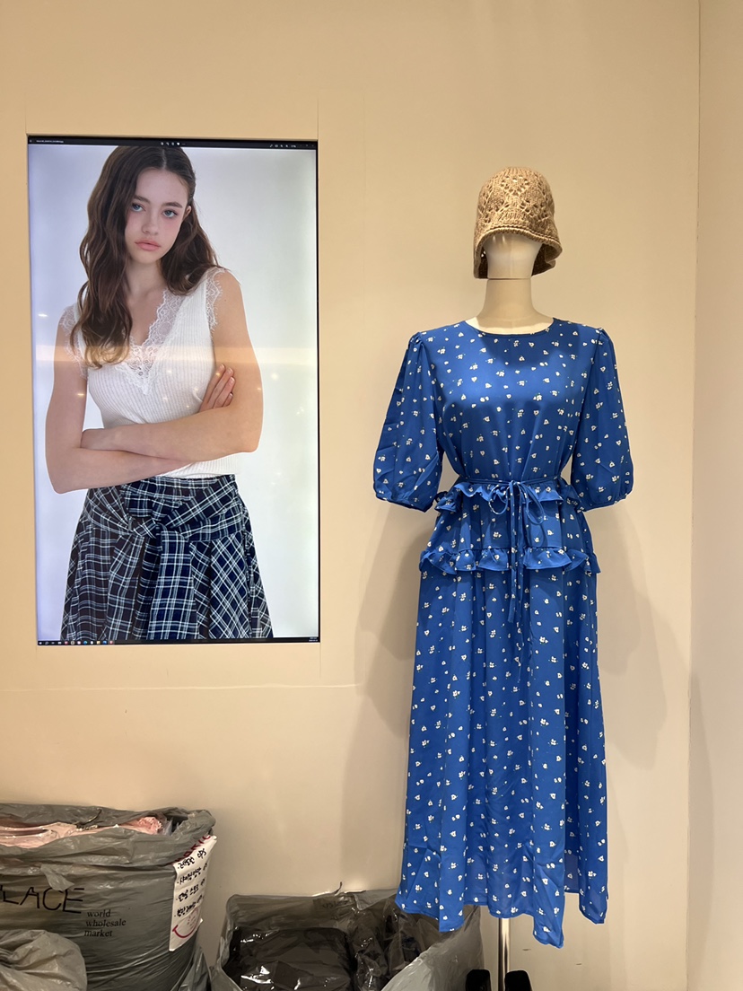 FABRIC韓國代購女裝新品人氣26春夏職業熱賣休閑推薦連衣裙FABRIC連衣裙