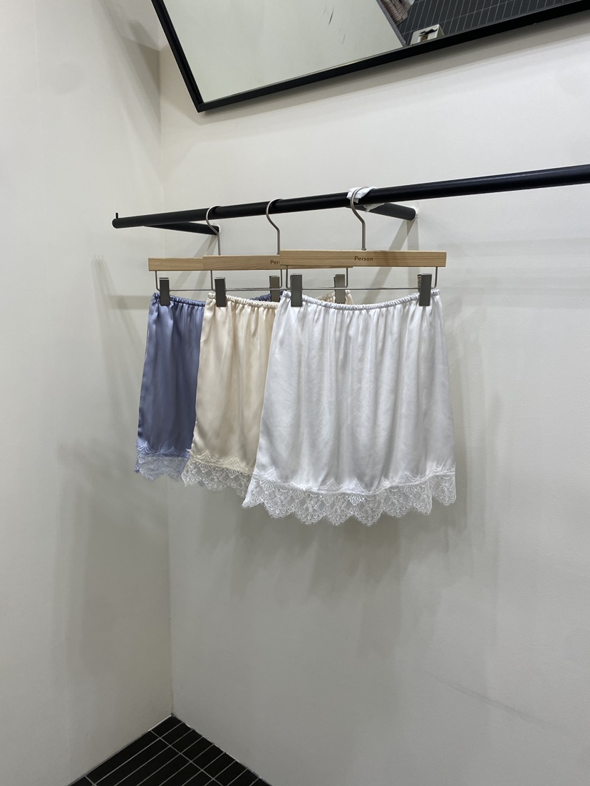 PERSON韓國直郵實拍女裝新品休閑熱賣時尚推薦職業短裙蕾絲PERSON短裙