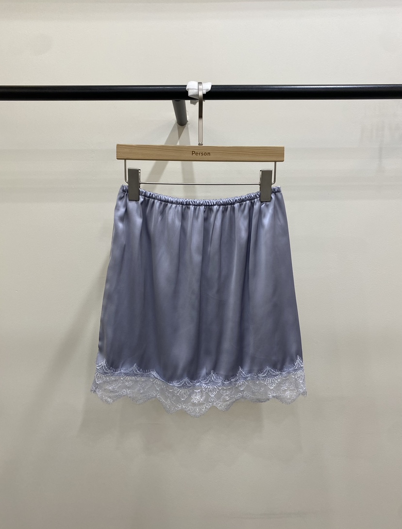 PERSON韓國直郵實拍女裝新品休閑熱賣時尚推薦職業短裙蕾絲PERSON短裙圖色3