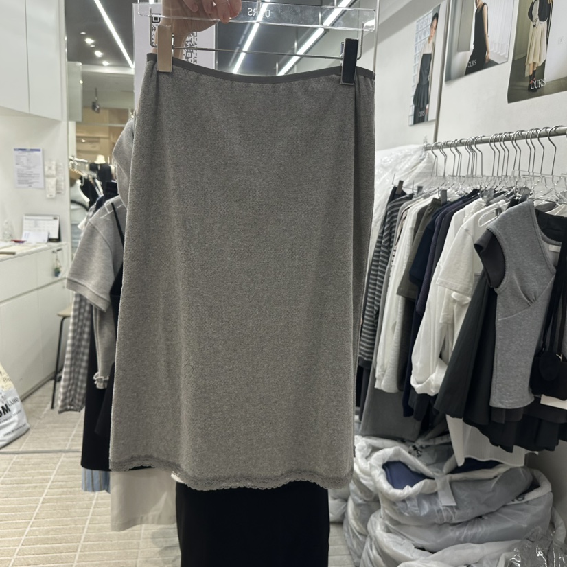 OURS韓國東大門代購女士新款職業時尚26春夏半身裙中短裙鏤空OURS半身裙/中短裙圖色1