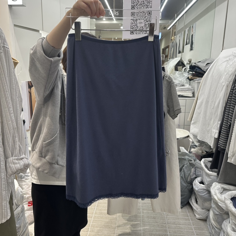 OURS韓國東大門代購女士新款職業時尚26春夏半身裙中短裙鏤空OURS半身裙/中短裙圖色2