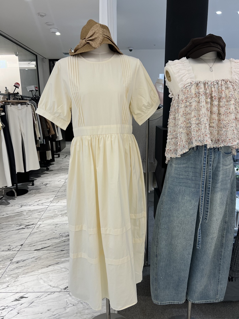 FABRIC韓國代購女士新品熱賣26春夏時尚推薦休閑職業連衣裙FABRIC連衣裙圖色1