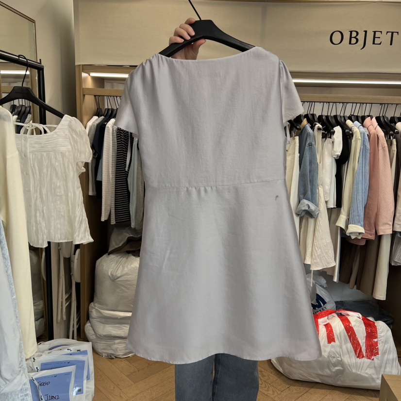 OBJET/LOVEUSU韓國代購女裝新品推薦休閑26春夏連衣裙蕾絲OBJET/LOVEUSU連衣裙