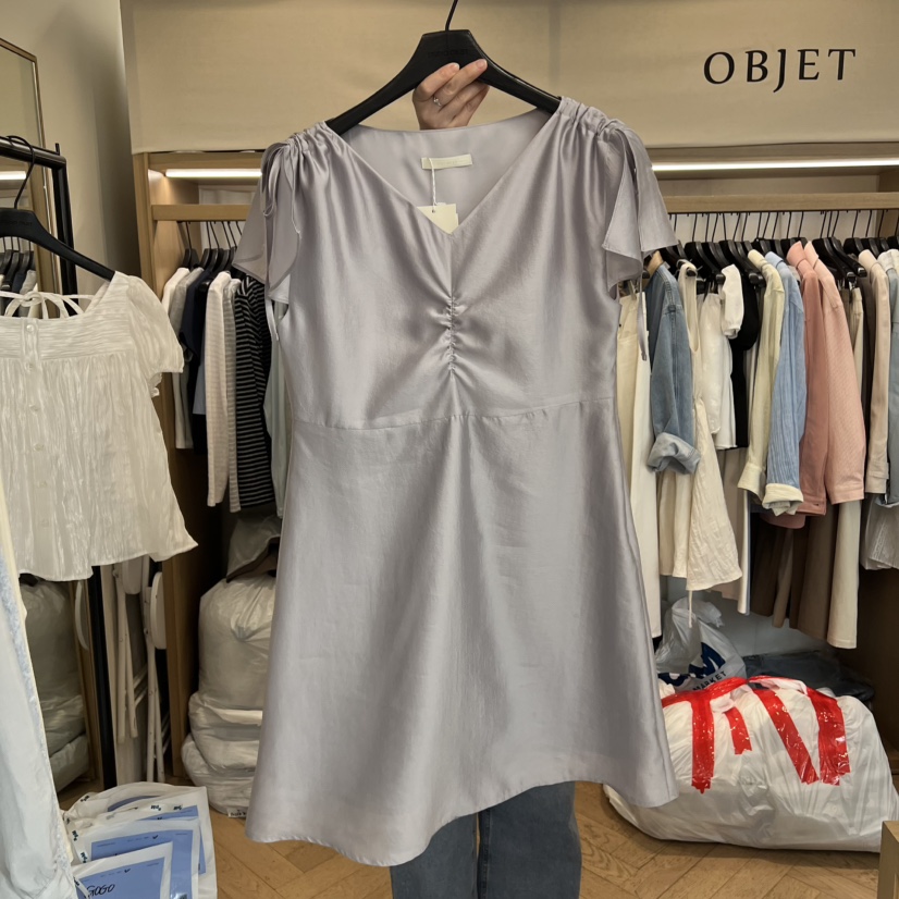 OBJET/LOVEUSU韓國代購女裝新品推薦休閑26春夏連衣裙蕾絲OBJET/LOVEUSU連衣裙圖色1