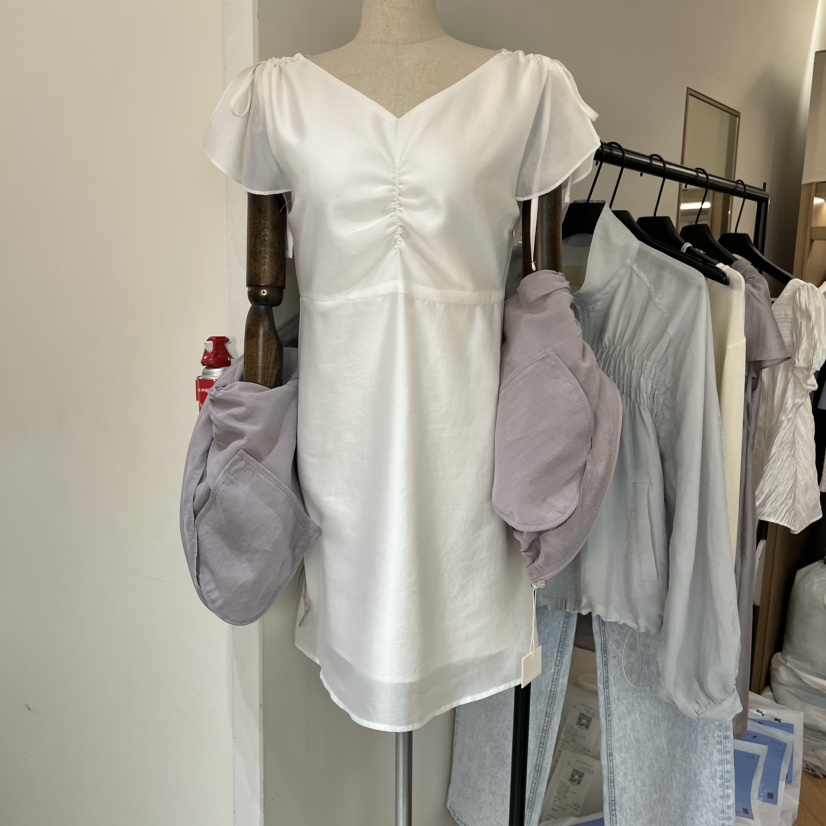 OBJET/LOVEUSU韓國代購女裝新品推薦休閑26春夏連衣裙蕾絲OBJET/LOVEUSU連衣裙圖色2