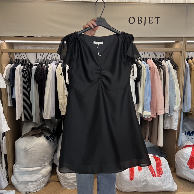 OBJET/LOVEUSU韓國代購女裝新品推薦休閑26春夏連衣裙蕾絲OBJET/LOVEUSU連衣裙圖色3