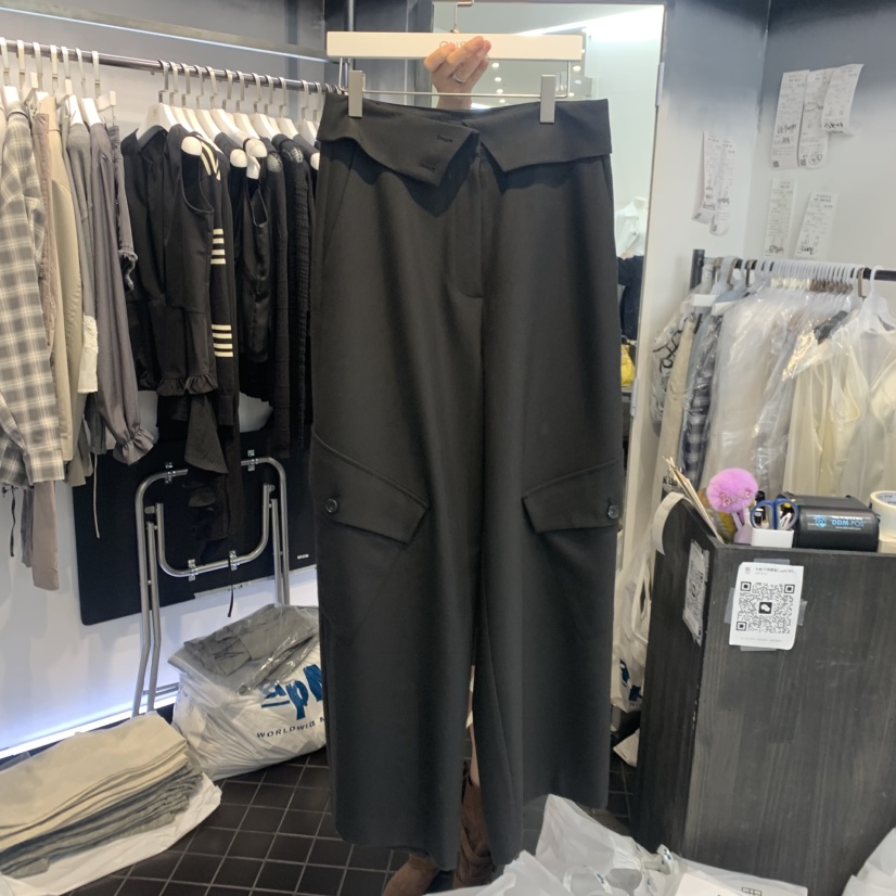 OUS/INCH-L韓國東大門代購女裝新品26春夏休閑休閑褲口袋OUS/INCH休閑褲圖色1