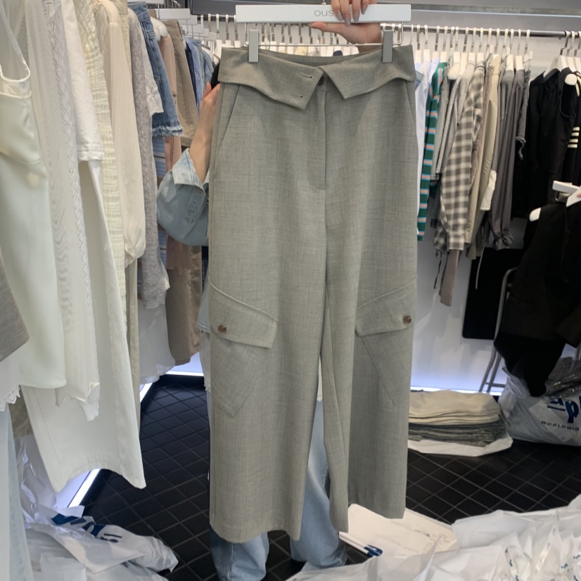OUS/INCH-L韓國東大門代購女裝新品26春夏休閑休閑褲口袋OUS/INCH休閑褲圖色2