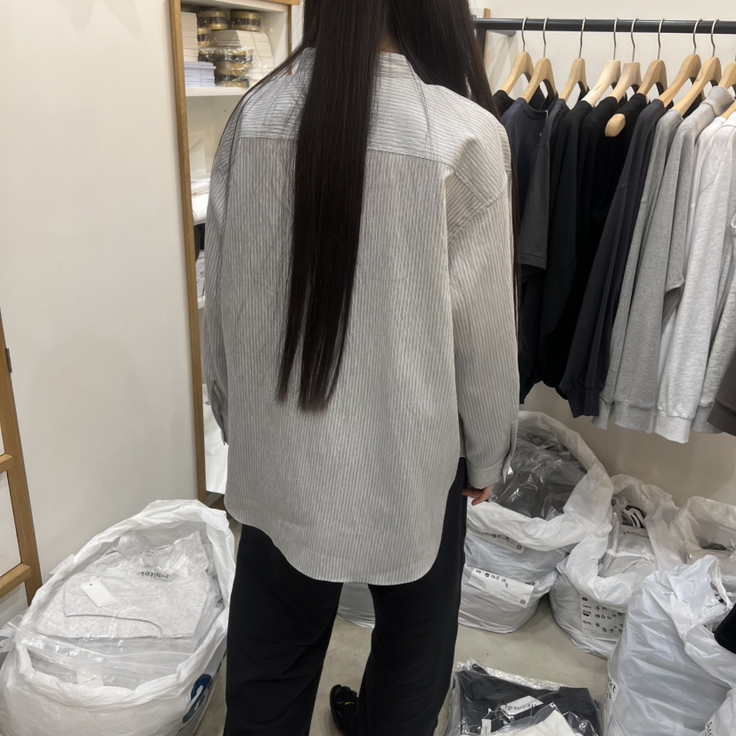 ARCHITEKT韓國直郵實拍女裝新品職業人氣26春夏襯衫蕾絲衫條紋ARCHITEKT襯衫/蕾絲衫