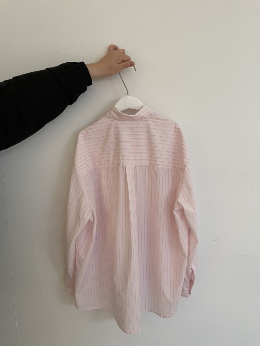 JEONG GAM STUDIOS韓國東大門代購女士新款職業襯衫蕾絲衫條紋JEONG GAM STUDIOS襯衫/蕾絲衫