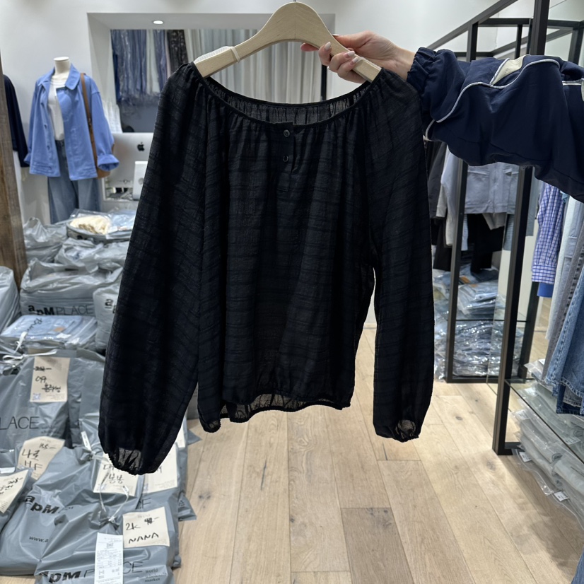 BRUNI/RICOTTA韓國直郵實拍女士新品推薦熱賣襯衫蕾絲衫BRUNI/RICOTTA襯衫/蕾絲衫圖色2