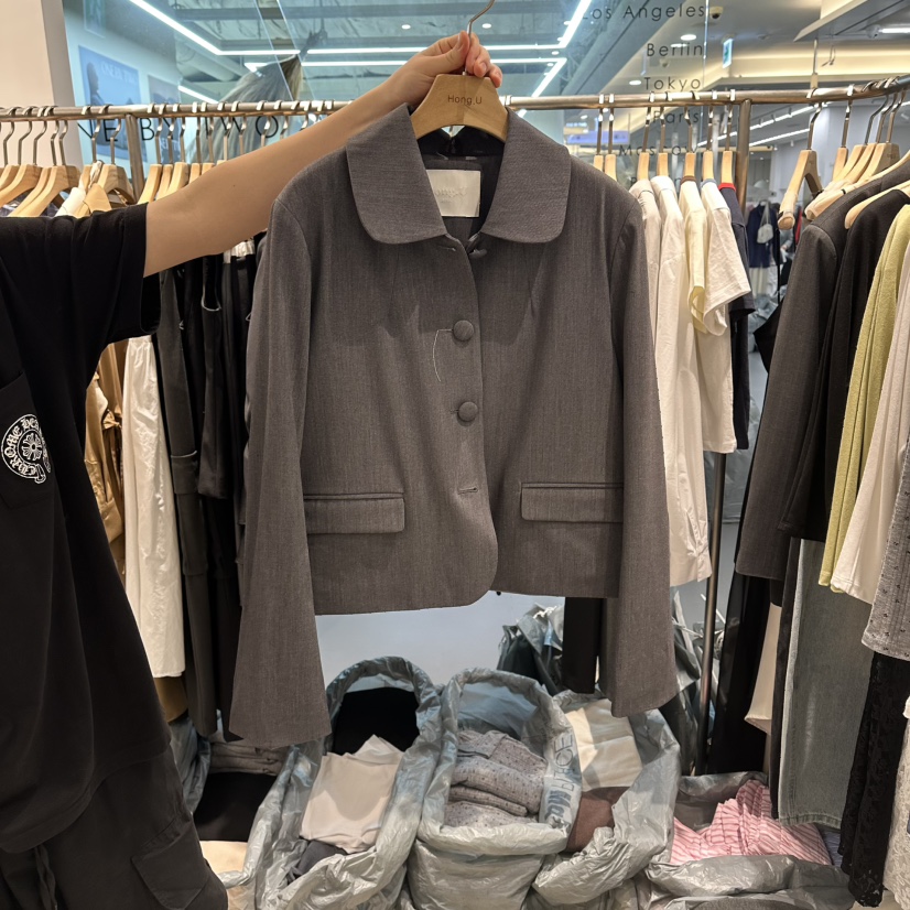 HONG.U韓國直郵實拍女裝新款休閑26春夏時尚推薦熱賣夾克HONG.U夾克圖色1