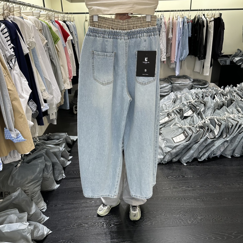 TOMGIRL韓國東大門代購女裝新品職業26春夏人氣熱賣牛仔褲TOMGIRL牛仔褲