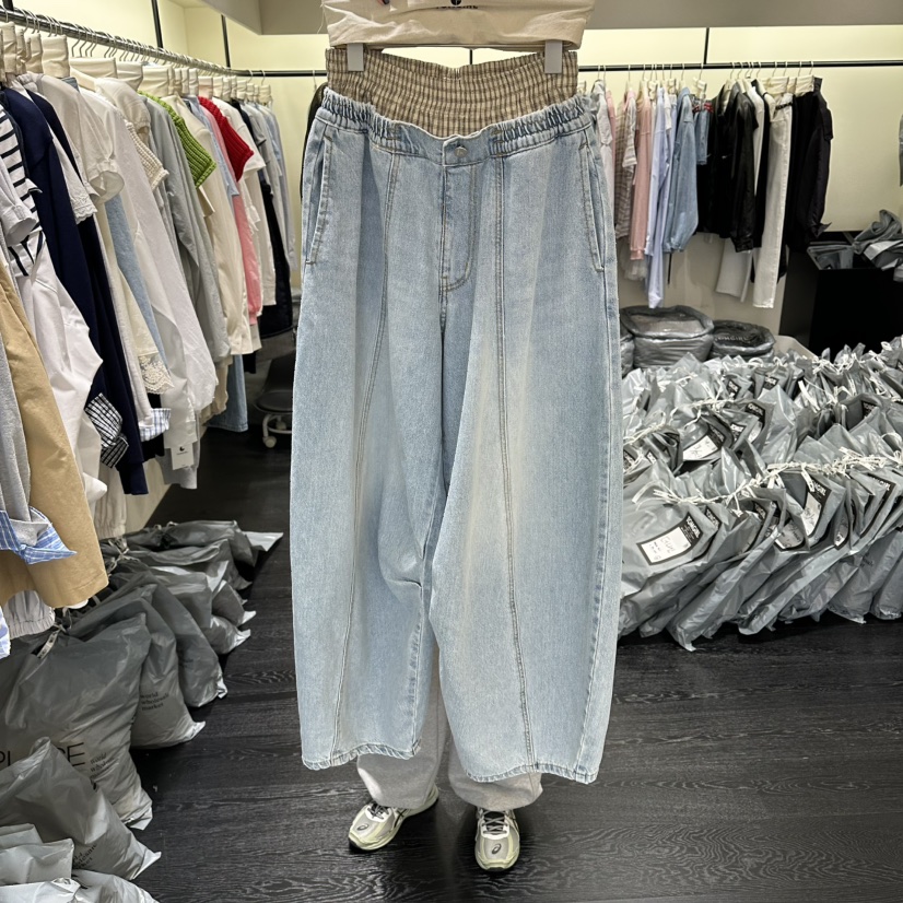 TOMGIRL韓國東大門代購女裝新品職業26春夏人氣熱賣牛仔褲TOMGIRL牛仔褲圖色1