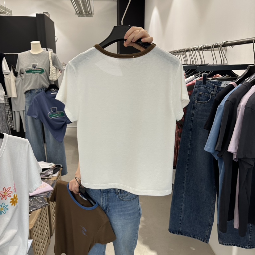 A.CES韓國東大門直郵女士新款推薦職業休閑時尚熱賣人氣T恤A.CEST恤