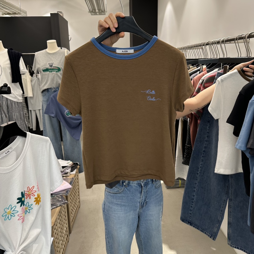 A.CES韓國東大門直郵女士新款推薦職業休閑時尚熱賣人氣T恤A.CEST恤圖色2
