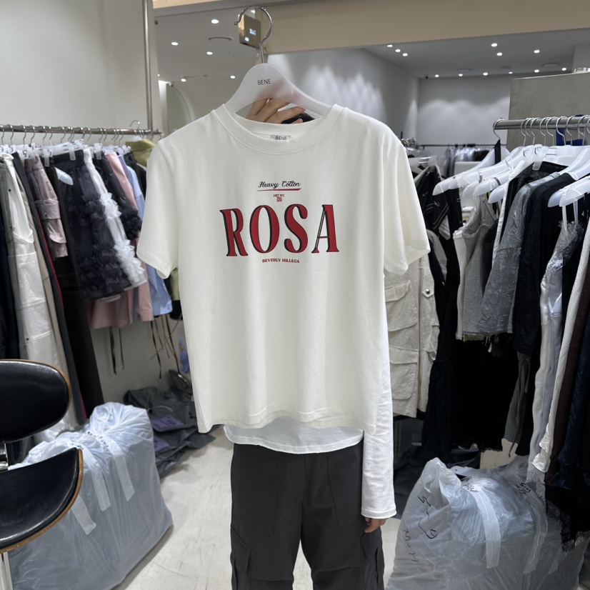 BENE韓國東大門代購女士新款熱賣人氣職業時尚推薦26春夏T恤BENET恤圖色1