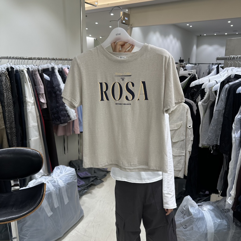 BENE韓國東大門代購女士新款熱賣人氣職業時尚推薦26春夏T恤BENET恤圖色2