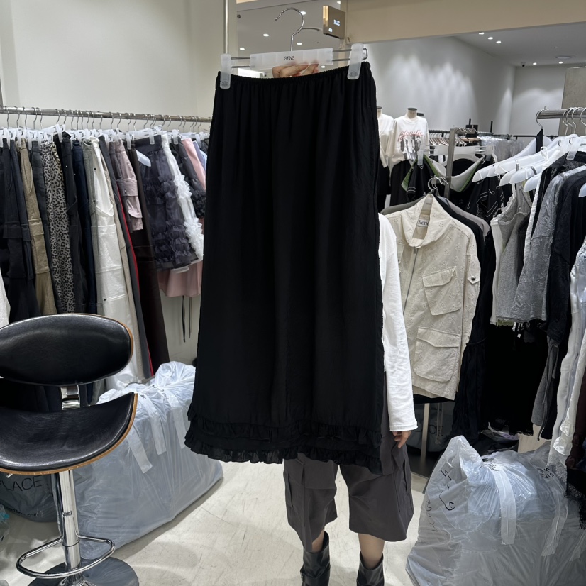 BENE韓國直郵實拍女裝新款人氣26春夏熱賣休閑推薦時尚長裙BENE長裙圖色4黑色