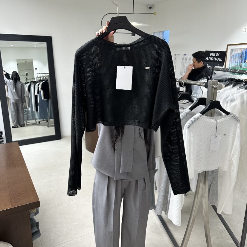 BETHEL韓國東大門代購女裝新品26春夏時尚職業熱賣長袖T恤BETHEL長袖T恤圖色3