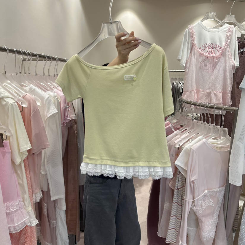 MIMME/LOOKK韓國直郵女裝新品時尚人氣推薦26春夏T恤不對稱MIMME/LOOKKT恤圖色3