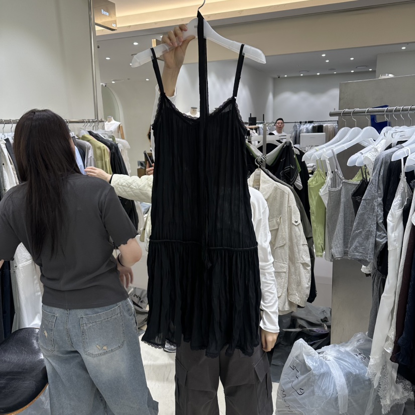 BENE韓國東大門直郵女裝新品熱賣休閑26春夏連衣裙含脖帶BENE連衣裙圖色3