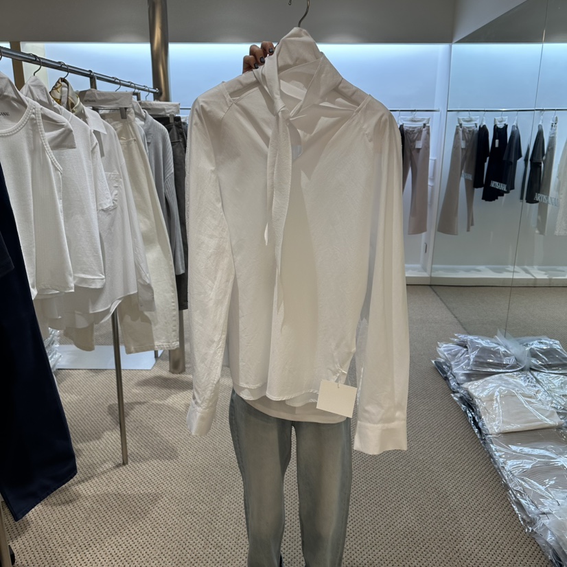 ARTISANAL韓國直郵實拍女裝新品26春夏職業襯衫蕾絲衫系帶ARTISANAL襯衫/蕾絲衫圖色2