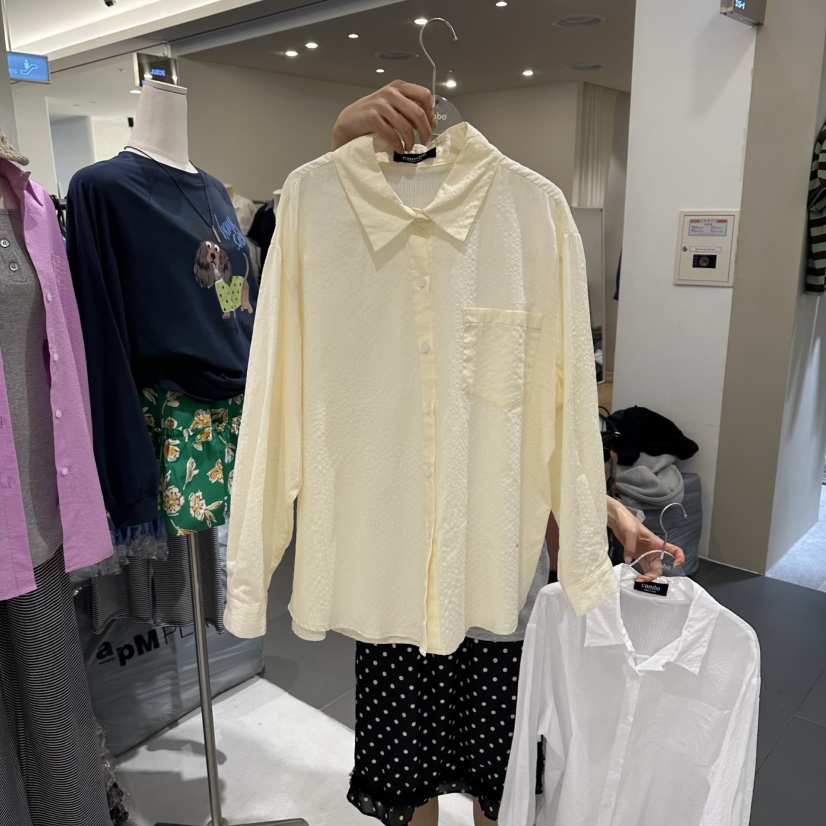 COMBO韓國東大門直郵女士新款熱賣26春夏襯衫蕾絲衫不含內搭COM_BO襯衫/蕾絲衫圖色2