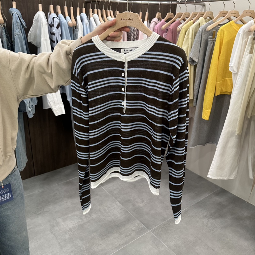 URBANSTORY/REMAKING韓國直郵實拍女裝新款熱賣針織衫條紋Remaking/URBANSTORY針織衫圖色2