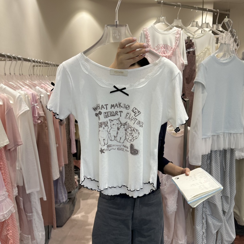 MIMME/LOOKK韓國代購女士新款時尚推薦熱賣人氣26春夏T恤MIMME/LOOKKT恤圖色1