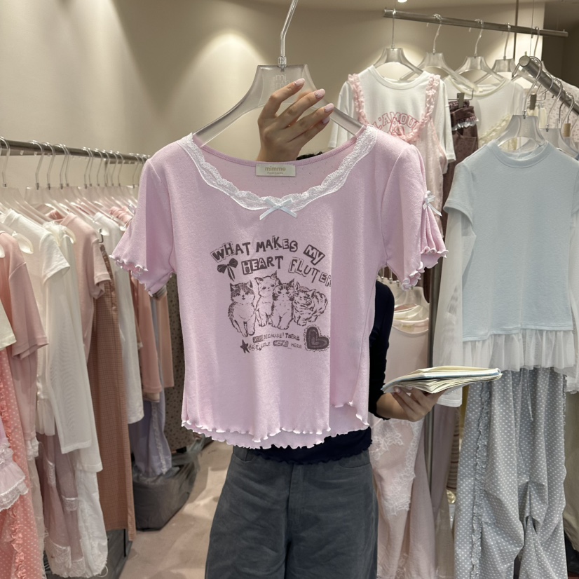 MIMME/LOOKK韓國代購女士新款時尚推薦熱賣人氣26春夏T恤MIMME/LOOKKT恤圖色2