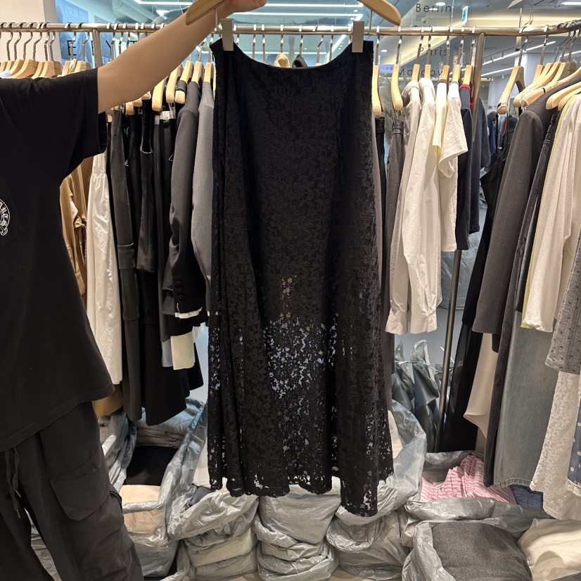 HONG.U韓國直郵女士新品人氣職業休閑26春夏熱賣長裙蕾絲HONG.U長裙圖色2