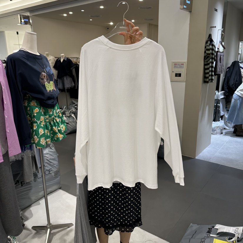 COMBO韓國代購女士新品熱賣推薦時尚休閑長袖T恤不含項鏈COM_BO長袖T恤