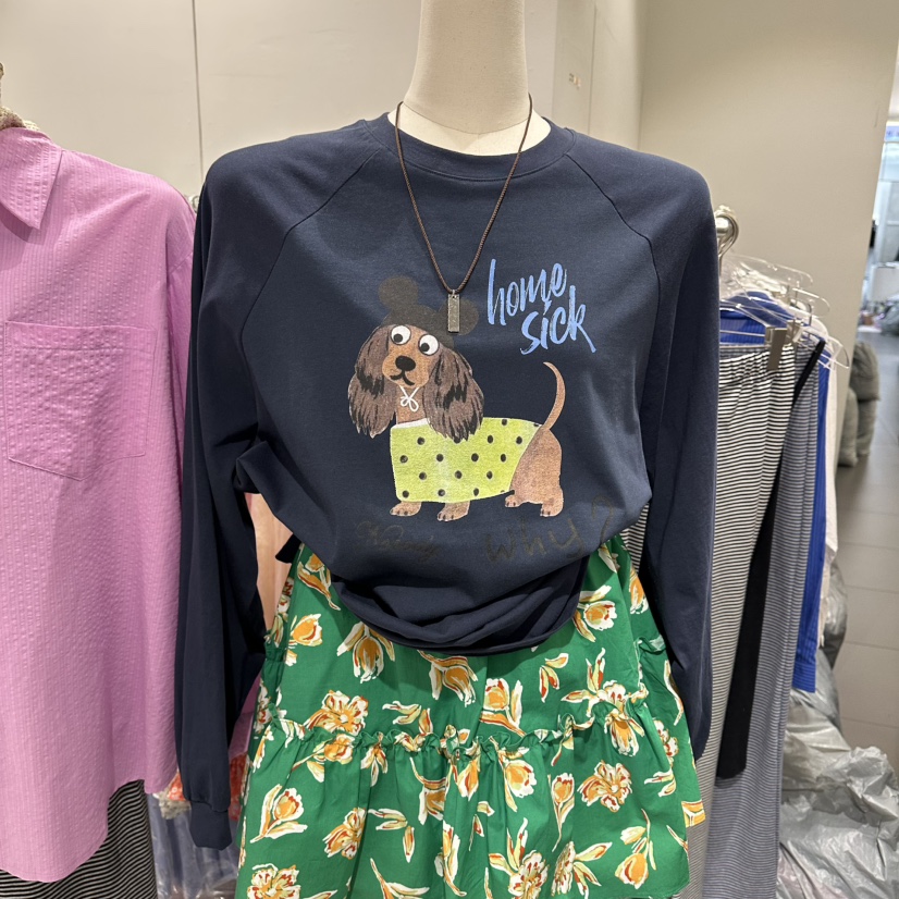 COMBO韓國代購女士新品熱賣推薦時尚休閑長袖T恤不含項鏈COM_BO長袖T恤圖色1