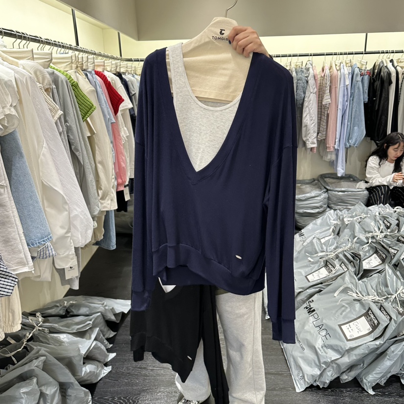 TOMGIRL韓國直郵實拍女裝新款熱賣職業推薦時尚26春夏套裝TOMGIRL套裝圖色2深藍色