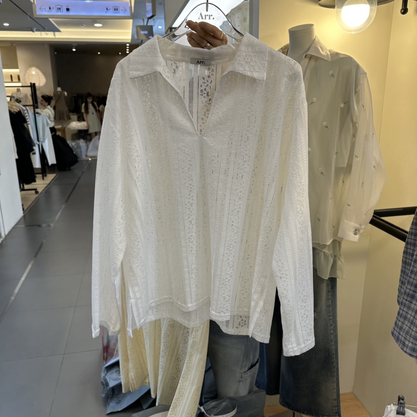 ARR韓國東大門代購女裝新品時尚休閑職業人氣推薦襯衫蕾絲衫ARR襯衫/蕾絲衫圖色2
