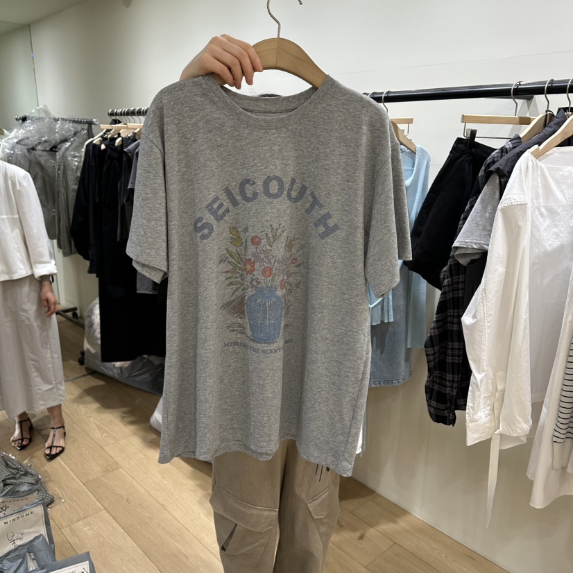 WINSOME韓國東大門代購女士新品26春夏人氣推薦休閑熱賣T恤WINSOMET恤圖色2