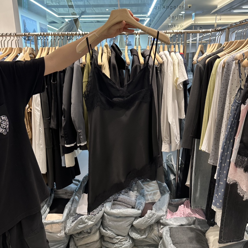 HONG.U韓國直郵實拍女裝新品人氣休閑26春夏吊帶背心緞面HONG.U吊帶/背心