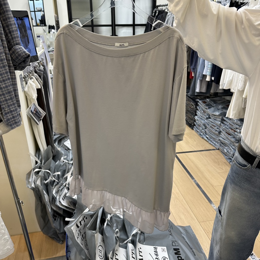 ARR韓國直郵女士新品時尚休閑熱賣推薦職業T恤不含飾品柔軟ARRT恤圖色2