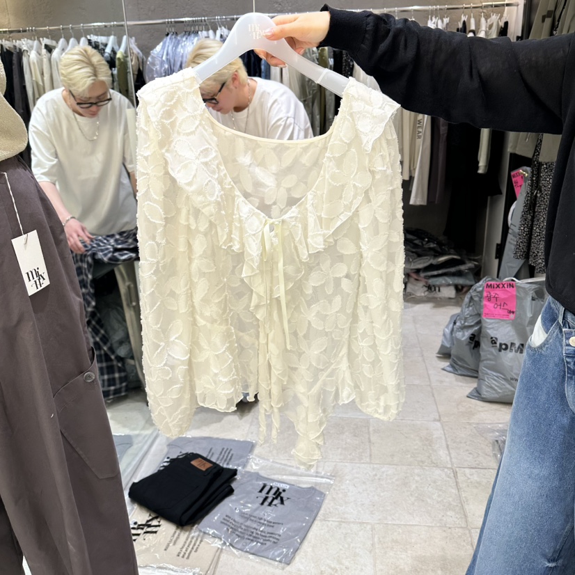 MIXXIN韓國代購女士新款休閑職業熱賣人氣26春夏襯衫蕾絲衫MIXXIN襯衫/蕾絲衫圖色1